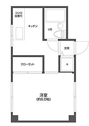ＵＭＯＯＲＥ（ウモーレ） 1階1Kの間取り