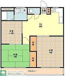 第二ケイアイハイツ 2階3DKの間取り