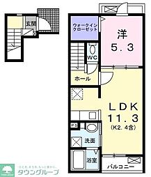 アルドーレ 1LDKの間取図画像