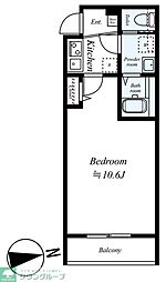 GRADUS拝島 2階1Kの間取り