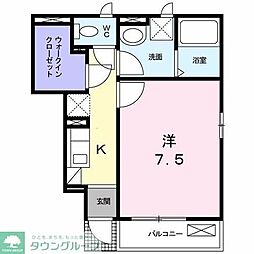 フランメゾン 1階1Kの間取り