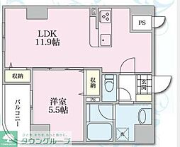 JR八高線 八王子駅 徒歩10分の賃貸マンション 7階1LDKの間取り