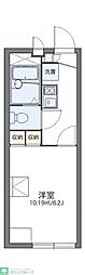 レオパレスジョイフル 2階1Kの間取り