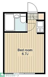 ベルテ 1Kの間取図画像