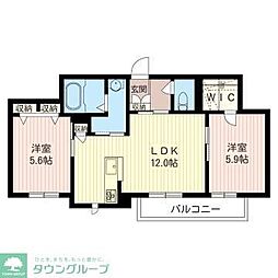 BrillanteVita 2LDKの間取図画像