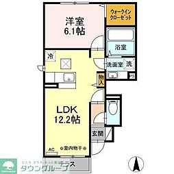 ココンセレソ 1LDKの間取図画像