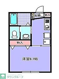 フェリーチェ蘇我 1階1Kの間取り