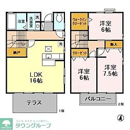 ジヴェルニー 2階3LDKの間取り