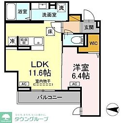 JR総武線 幕張本郷駅 徒歩7分の賃貸アパート 1階1LDKの間取り