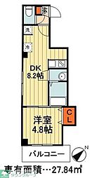 イルチェントロ本千葉駅前 3階1LDKの間取り