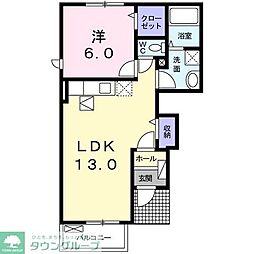 セレーネ 1階1LDKの間取り