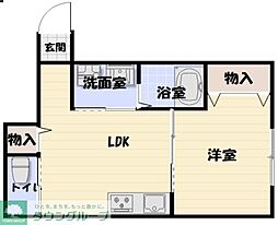 Like蘇我 1階1LDKの間取り