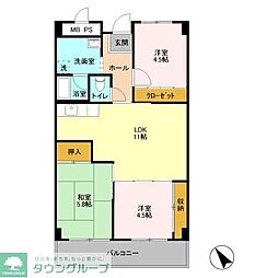 ファーストコーポ幕張本郷 3階3LDKの間取り