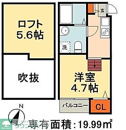 Ｃｏｎｎｅ（コンネ） 1階1Kの間取り