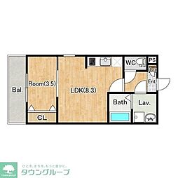 (仮称)ジーメゾン千葉出洲港ラビアン 302 3階1LDKの間取り