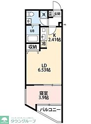 VAU house青葉の森 1階1LDKの間取り