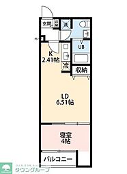 VAU house青葉の森 2階1LDKの間取り