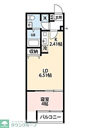 VAU house青葉の森 2階1LDKの間取り