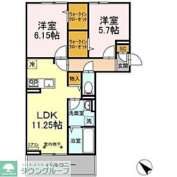 AALII（アアリイ）　I 3階2LDKの間取り