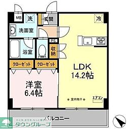 Grand　Vert (グランヴェール) 2階1LDKの間取り