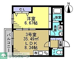 間取図画像 1LDK