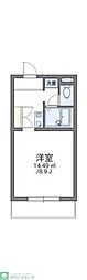 レオパレスエース2 1Kの間取図画像