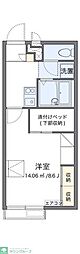 レオパレス中の島 1Kの間取図画像