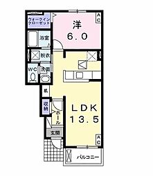 サンシャインスリー 1LDKの間取図画像