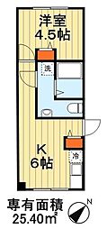 PSR矢作町 1DKの間取図画像