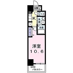 スアヴィス千葉 1Kの間取図画像