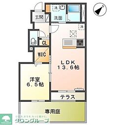 セラン 1LDKの間取図画像