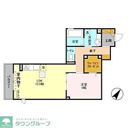 LEXSASU春日 1LDKの間取図画像