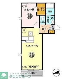 フェリーチェ 1LDKの間取図画像