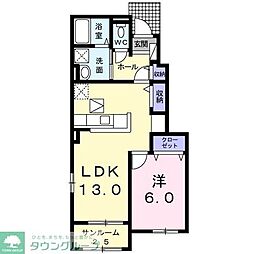 セイガーデン 1LDKの間取図画像