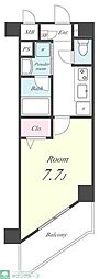 エフコスモ新検見川 1Kの間取図画像