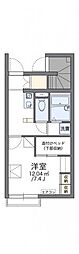 レオパレスアインヒルズ 1Kの間取図画像
