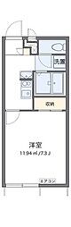 レオパレスU&I 1Kの間取図画像