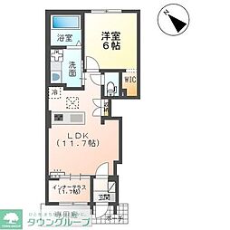 (仮称)千葉市中央区大森町アパート 1LDKの間取図画像
