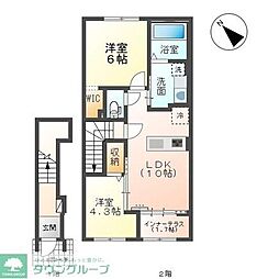 スプリングチェリーV 2LDKの間取図画像