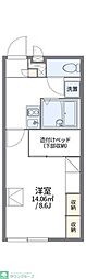 レオパレス進山 1Kの間取図画像