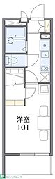 レオパレスYSSTA木更津 1Kの間取図画像