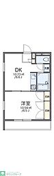 レオパレスリッツ 1DKの間取図画像