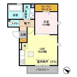 MAISONTAKIZAWA 1LDKの間取図画像