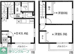 メゾン・ド・ローズ 2DKの間取図画像