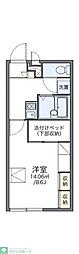 レオパレスセーヴェ 1Kの間取図画像