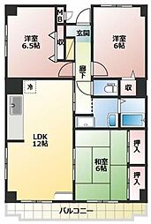 ハーヴェスト本郷 3LDKの間取図画像
