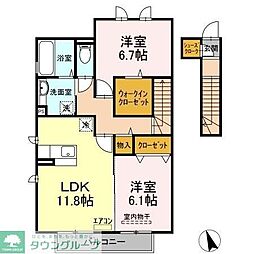 ハイムひなた 2LDKの間取図画像