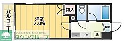 とうすい 1Kの間取図画像