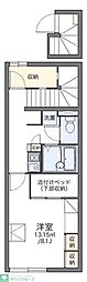 レオパレスアバンギャルド 1Kの間取図画像