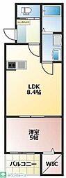 S-Court千葉寺 1LDKの間取図画像